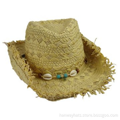New Style Summer Fashionable Paper Straw Folding Cowboy Hat